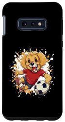 Carcasa para Galaxy S10e Perro Golden Retriever jugando al fútbol | Comic Sports