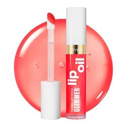 Revlon Super Lustrous Glimmer Lip Oil, Aceite labial hidratante, Tinte de labios, con Aceite de escualano vegetal, 003 Glow Mama
