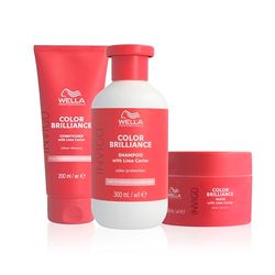 Bundle of Wella Professionals Invigo Color Brilliance Shampoo 300ml + Conditioner 200ml + Maschera 150ml