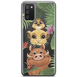 ERT GROUP mobiltelefonfodral för Samsung A02S originalt och officiellt licensierat Disney mönster Simba & Friends 003 optimalt anpassad till formen på mobiltelefonen, gedeeltelijk transparant