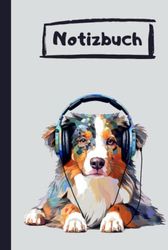 Australian Shepherd Notizbuch, Bulletjournal, A5, gepunktet: 180 Seiten, dots, perfekt als Bullet Journal und Tagebuch