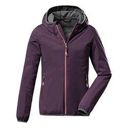 Killtec Girl's Giubbotto softshell con collo in piedi, impacchettabile - KOS 164 GRLS SFTSHLL JCKT, plum, 116, 38362-000