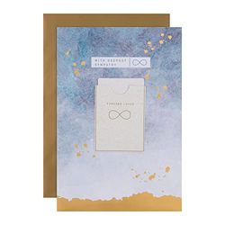 Sympathiekaart met Keepsake van keurmerk - Hedendaags gemarmerd inkt en folieontwerp