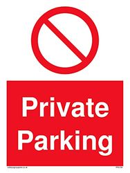 Pack of five - Private Parking Sign - 150x200mm - A5P