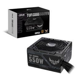 ASUS TUF GAMING 550W Bronze – Bloc d'alimentation PC (550 Watt, 80+ Bronze, Connecteur CPU à 8 broches 80 cm, Ventilateurs axiaux à double roulement à billes, Revêtement protecteur du circuit imprimé)