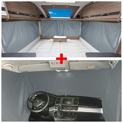 BREMER SITZBEZÜGE Blackout Curtain Set Compatible with Ford Transit 7 from 2014 Sun Protection Camping Camper Accessories Complete Set Curtains Curtain Opaque Accessories