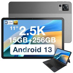 DOOGEE T30 Pro Tablet z systemem Android 13, 11 cali 2,5K Tablet dotykowy, 15+256 GB/ 8580mA/20 MP+8MP/Helio G99/Dual 4G LTE+5G WiFi/Widevine L1/Type-C/OTG/GPS
