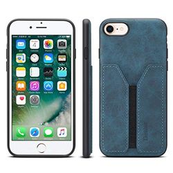 Xyamzhnn Teléfono for el iPhone 7/8, PU + TPU de la Cubierta Protectora del teléfono con Las Ranuras for Tarjeta (Color : Blue)