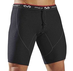 McDavid 479 Neoprene Compression Shorts for Anti-Chafe Support, Comfort, Injury Prevention and More — Thighs, HIPS, Hamstrings, Glutes, Quad, and Groin (One Pair) Black
