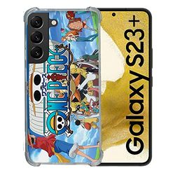 Cokitec Cover rinforzata in vetro temperato per Samsung Galaxy S23 Plus Manga One Piece Sunny