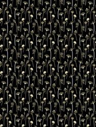 "Décopatch FDA888C - A pocket of 20 paper sheets - Printed patterns, flowers on a black background - 30x40 cm - Modernize, DIY "