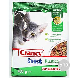 Crancy Set 10 krosskatten 400 Rustico Manzo/Groente voor katten, meerkleurig, 10 stuks