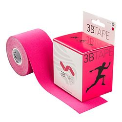 3B Scientific Ruban de kinésiologie (5m x 5cm) - bande élastique de soutien des muscles et des articulations pour l'exercice, le sport et la récupération après une blessure - Rose