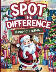 Spot the Difference Activity Book for Seniors, Adults & Teens: Funny Christmas: 55 Festive Images: Brain Health Picture Puzzles for Stress Relief
