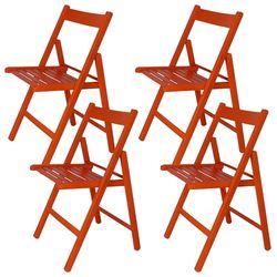 ARANAZ S.L. MANUFACTURAS DE LA MADERA Krzesło składane, drewno bukowe, czerwone, 43x47x79