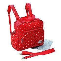 GMMHL 2 stuks baby rugzak luiertas verzorgingstas luiertas babytas reizen kleurkeuze (rood)