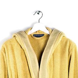 Caleffi 76357 Cotone Gim Accappatoio con Cappuccio, X-Grande/XX-Grande, Oro (12696)