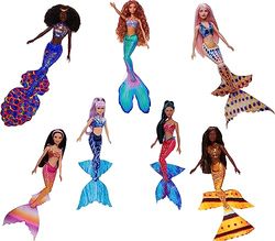 Disney De Kleine Zeemeermin, unieke set van 7 Ariël Zusjes, collectie van 7 Zeemeerminpoppen, speelgoed geïnspireerd op de Film, HLX18