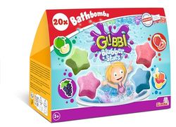 Glibbi, 20 palline da bagno con stelle blubber, per far bollire l'acqua, 4 colori e fragranze, confezione sostenibile, giocattolo per vasca da bagno, dai 3 anni in su, Esclusivo Amazon