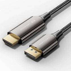 Watio Wave Convertisseur DisplayPort 1.4 vers HDMI 2.1, 5 m, résolution 8K, noir, construction durable, idéal pour connecter des appareils visuels. *