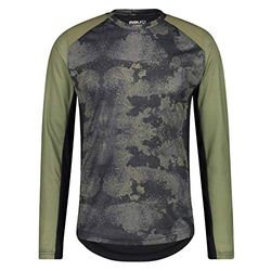 AGU LS Maglia Sport MTB M Lungo Uomo V, Verde Militare, Taglia Unica Unisex-Adulto