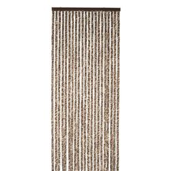 WERKA PRO - 10782 - Rideau de Port Chenille - 90x220cm - Marron - Rideau Ajustable - Traité Anti UV