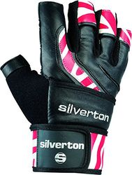 Silverton Power Stripes Guanti, Unisex, 43510S, Schwarz/Rot, S