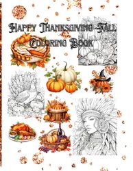 Happy Thanksgiving Fall Coloring Book