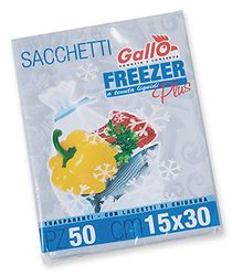 Gallo Set 50 Freezer Bustina 15X30 X 50 PZ Contenitori per la Cucina