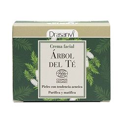 DRASANVI Creme fácil árvore do chá certificado BIO - óleo de árvore do chá aloé vera óleo de argão azeite de azeitona - Vegano - 50 ml