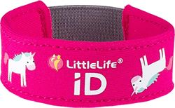 LittleLife Veiligheidsarmband, Kids iD-armband met iD-kaarten voor noodcontact of medische informatie - Eenhoorn