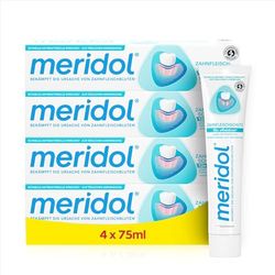 meridol Dentifrice 4 x 75 ml – Le dentifrice lutte contre les inflammations des gencives, effet antibactérien