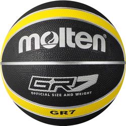Molten BGR Gekleurde basketbal zwart zwart/geel maat 7