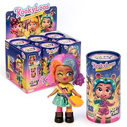 KOOKYLOOS Serie Party Time! – Caja con 6 muñecas coleccionables con Accesorios de Moda, Ropa, Zapatos y Juguetes, con 3 Expresiones Divertidas. Versión A