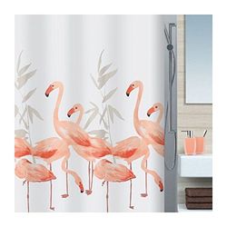 Spirella Tenda da Doccia in Poliestere Flamingo 120x200 cm Salmone