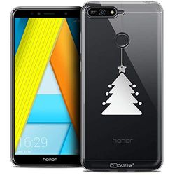 CASEINK Beschermhoes voor Huawei Honor 7A (5.7) Beschermhoes [Crystal Gel Motief HD Collectie Kerstmis 2017 Design Kleine Boom - Zacht, Ultradun - Bedrukt in Frankrijk]