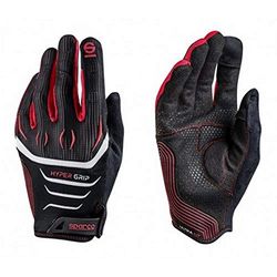 Sparco 002094 nrrs08 HyperGrip Handskar, Svart/Röd