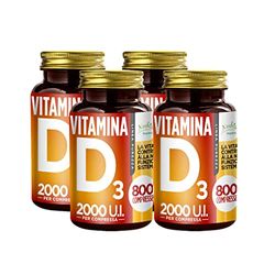 Vitamina D3 2000 UI - 3200 Compresse - 50 mcg di Vit D per 1 Compressa - Integratore Vitamin D3 ad Alto Dosaggio - Colecalciferolo Vitamina D per Ossa, Denti, Muscoli e Difese Immunitarie