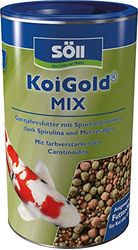 Söll KoiGold Mix, 355 g – Comida Koi en Forma de pellets (2 – 5 mm), Suministro Completo de Todos los koi, con espirulina y Algas Marinas, sin turbidez del Agua