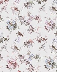 Komar Fleece Muurafbeelding - Sweet Lullaby - Afmeting: 200 x 250 cm (breedte x hoogte) - vogel, takken, pimpelijs, steekflits, behang, design, woonkamer, wanddecoratie, slaapkamer, bloemen, bloemen