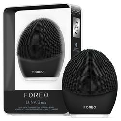 FOREO Luna 3 Men - Gezichtsreinigingsborstel voor huid en baard - verstevigend siliconen gezichtsmassageapparaat elektrisch - ultrahygiënische Skincare - reisvriendelijke gezichtspeeling