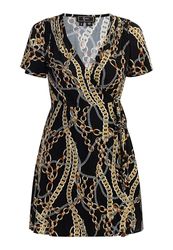 SAPORTA Mini-jurk voor dames met allover-print, zwart, M