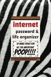 Password And Email Book: Awesome 3-In-1 Tracker For Your Online Passwords, 'Where Did I Put That?' Organizer and Address Book With Space For Important Dates - .Zebra Cover Large Print (6" x 9")