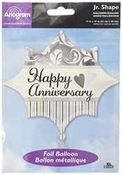 Amscan Anagram 2681601 - Elegant Happy Anniversary Junior Shape Foil Balloon - 20"