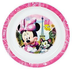 Fun House 005505 Disney Minnie Assiette Micro-Ondable pour Enfant Polypropylène Rose 22 x 22 x 1 cm