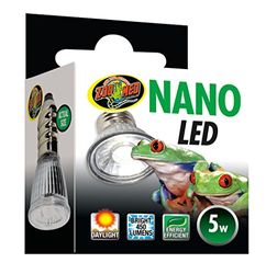 Zoo Med Nano LED 5W - Lampadina LED per rettilari e terrari, per Animali e Piante, Luce Diurna 450 Lumen, Basso consumo, 5 Watt
