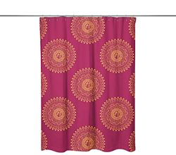 Bonamaison Digitally Printed Shower Curtain, Polyester, Blue, 140 x 200 Cm