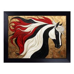 Cushioned Lap Tray with Bean Bag Base for Laptop & Eating – Horse Design Design | Padded Lap Desk for Sofa, Bed & Work | Portable TV Dinner & Breakfast Tray, Easy Clean Surface