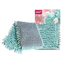 York Austauschbarer Ersatz zum Mopp mit Sprühgerät Ricambio Intercambiabile per mocio con spruzzatore Dual Splash, Poliestere, Verde-Grigio, Standard