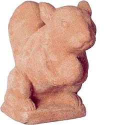 SCOIATTOLO IN TERRACOTTA, FATTO A MANO; LUNGHEZZA CM. 25, LARGHEZZA CM. 13, ALTEZZA CM. 20.